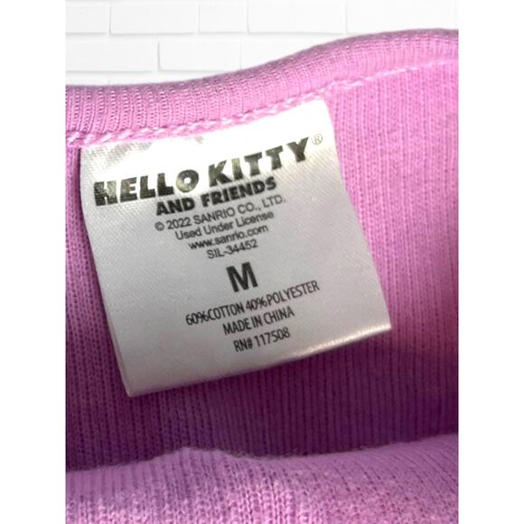 SANRIO Women's Medium Hello Kitty and friends pink crop‎ top - Picture 5 of 12